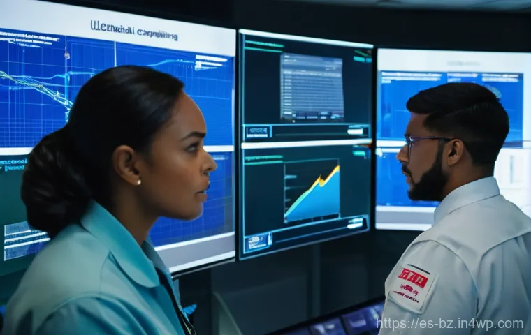 위기 상황에 대한 시나리오 기반 훈련의 장점 - A group of diverse professionals, including men and women, intensely focused within a high-tech, sim...