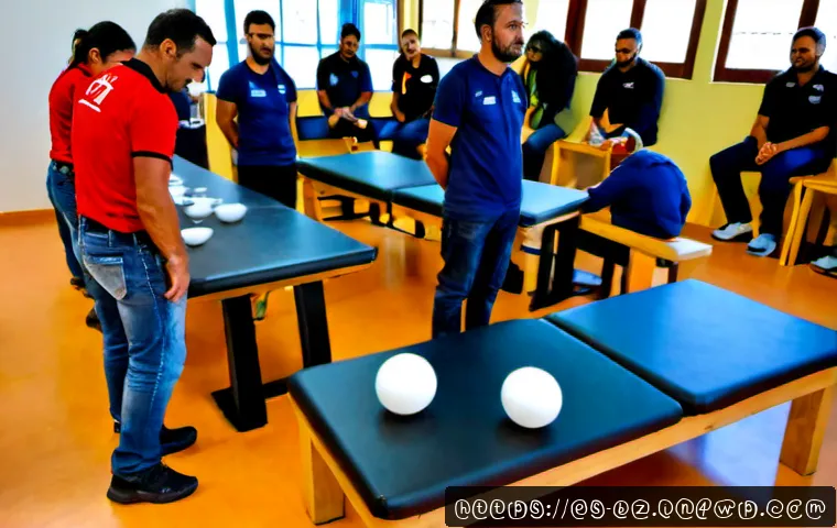 위기 발생 시 행동 요령 훈련 프로그램 - Photorealistic emergency earthquake-response training in a modern Spanish community center, diverse ...